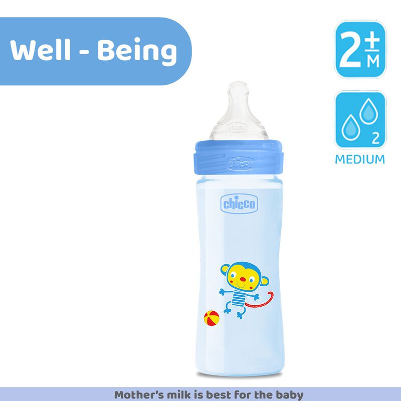 WellBeing Feeding Bottle (250ml, Medium) image number null